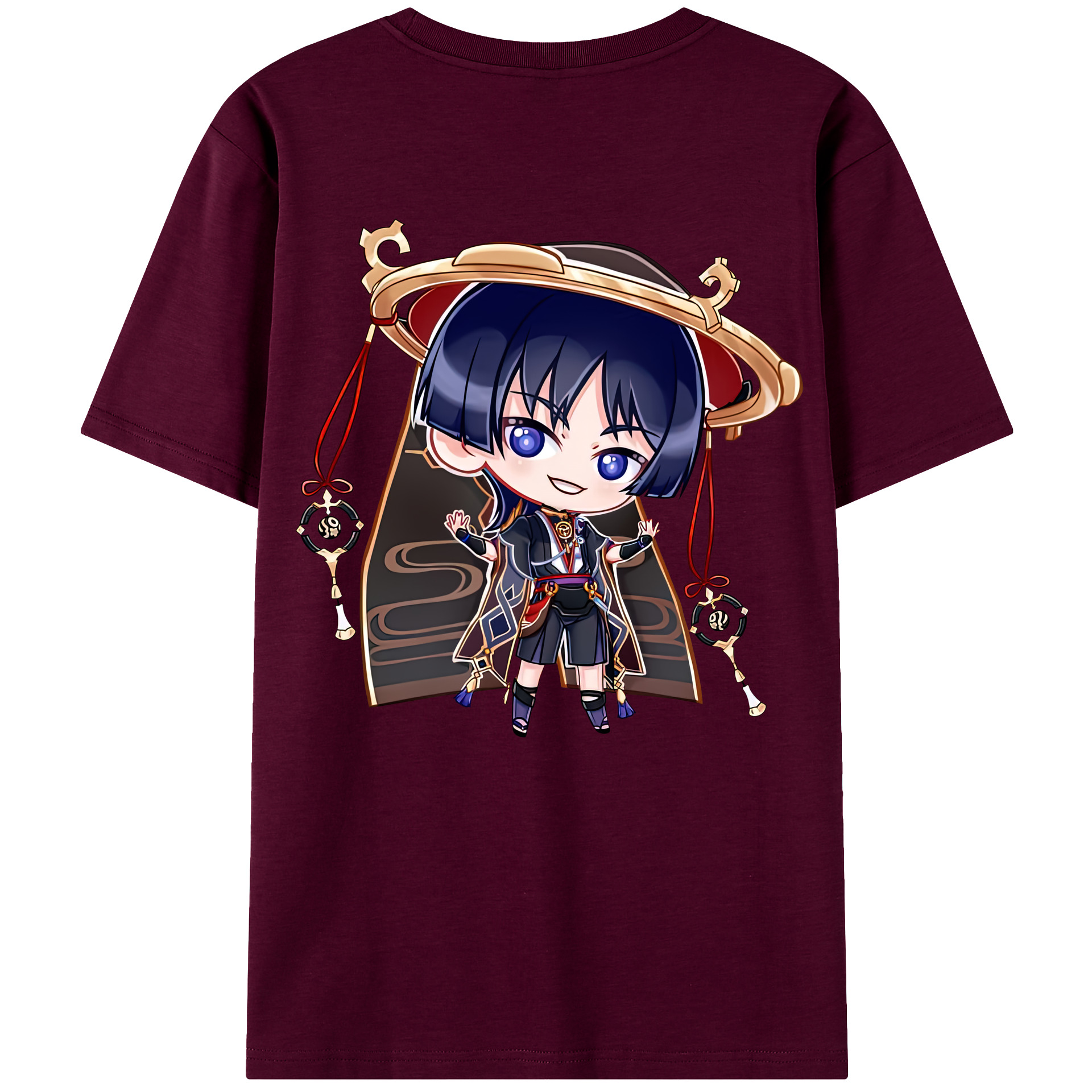 げんし神 さんペい genshin Sanpei レディース半袖Tシャツ(バックプリント)
